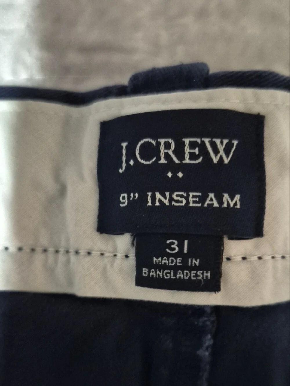 J. Crew Dark Navy Flat-Front Cotton Shorts